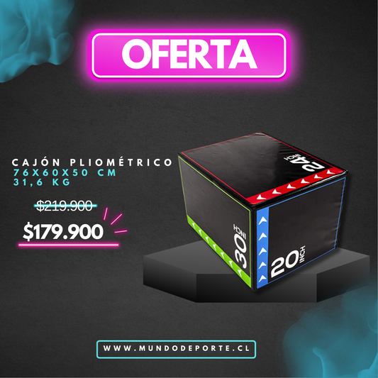 Cajón Pliométrico Crossfit  Box Jump 76x60x50 cm 31,6 kg