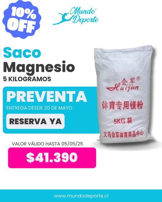PREVENTA Saco De Magnesio 5 Kilos Crossfit Calistenia Y Gimnasia