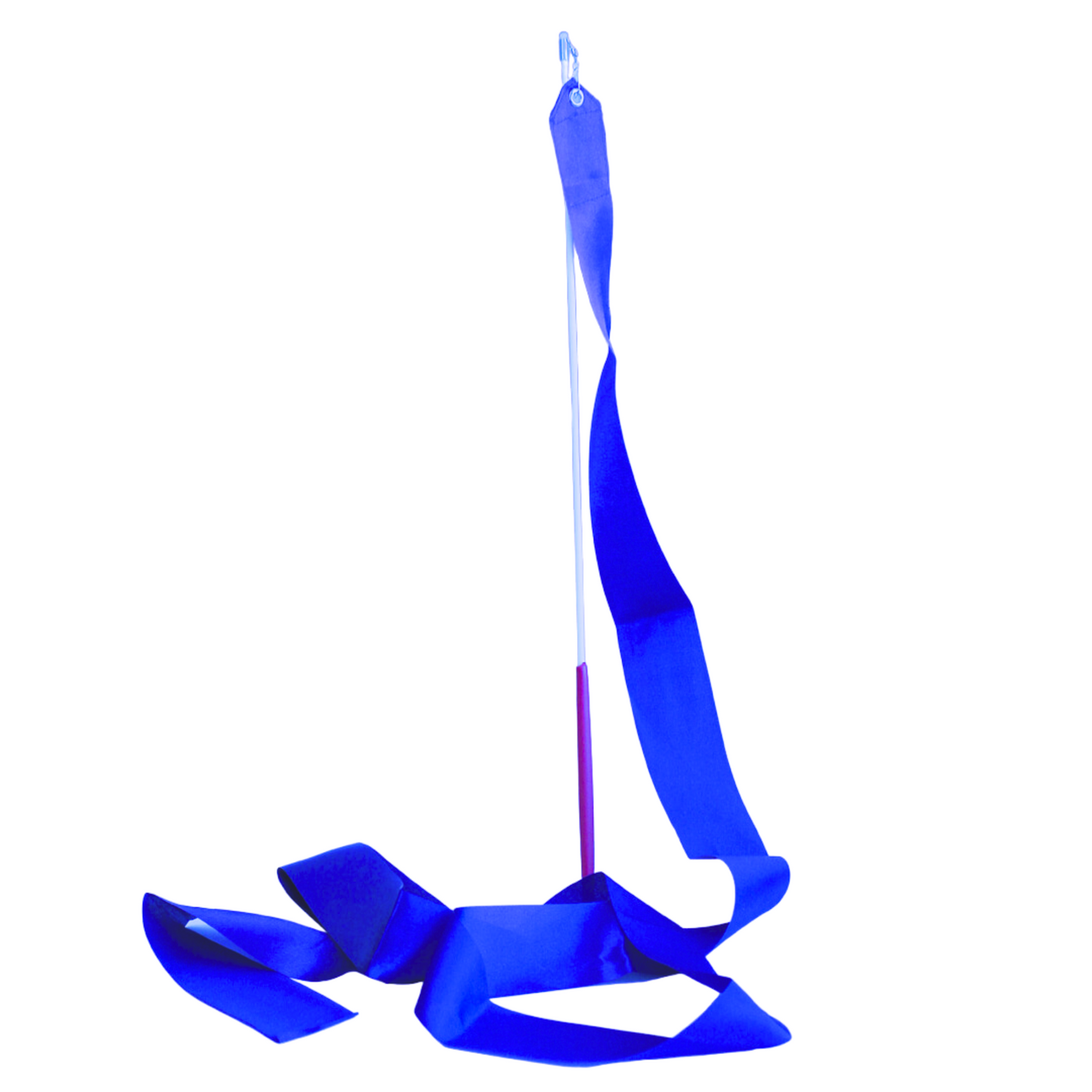 Cinta de gimnasia rítmica de 6 metros. Colores vibrantes, giro fluido anti-enredos y varilla ligera. Ideal para entrenamiento y clubes.