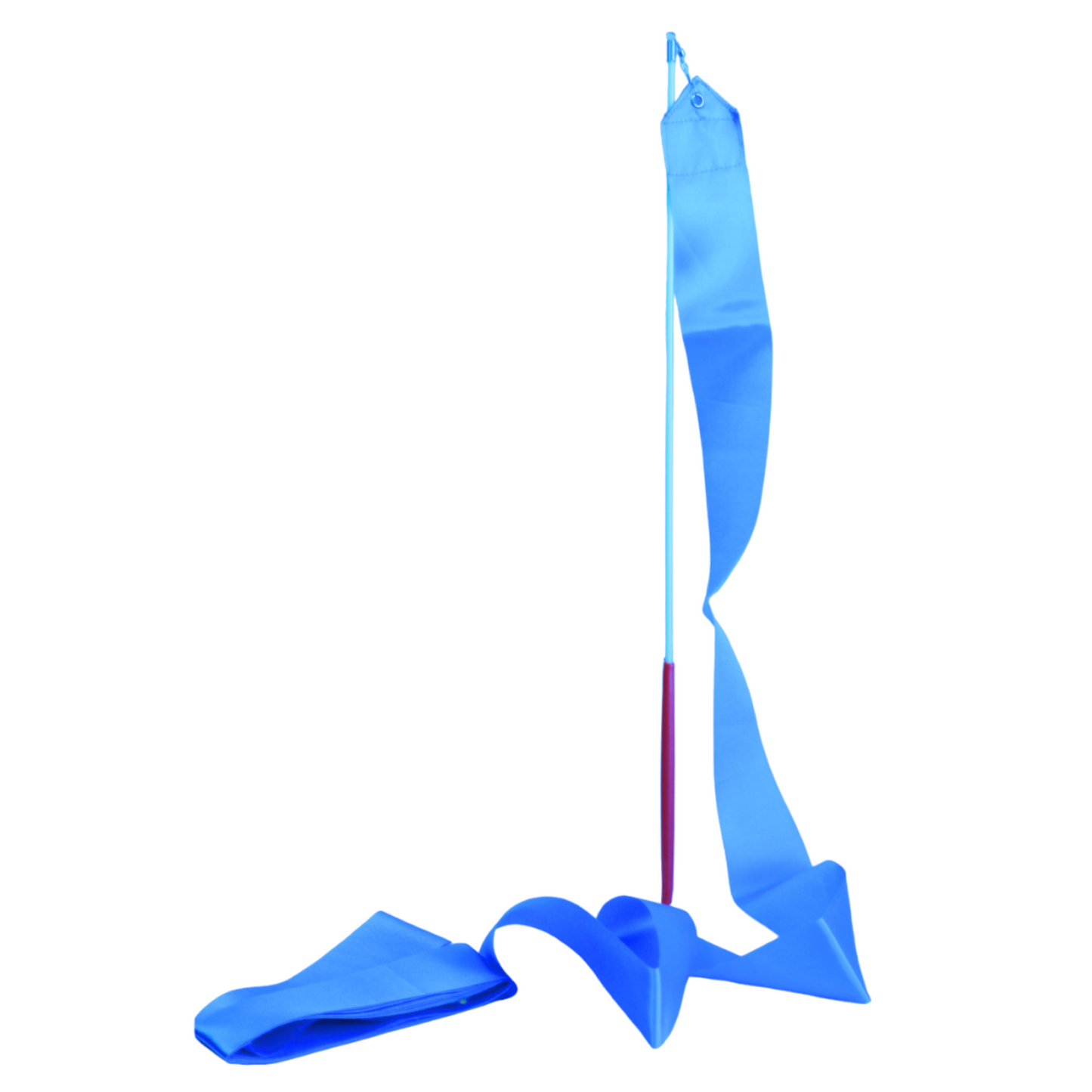 Cinta de gimnasia rítmica de 6 metros. Colores vibrantes, giro fluido anti-enredos y varilla ligera. Ideal para entrenamiento y clubes.