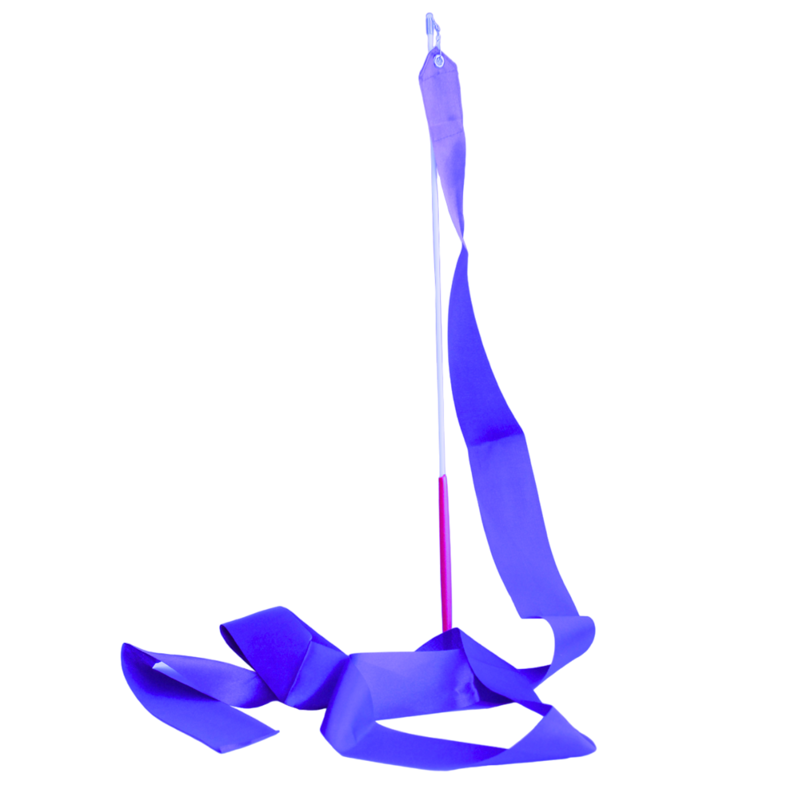 Cinta de gimnasia rítmica de 6 metros. Colores vibrantes, giro fluido anti-enredos y varilla ligera. Ideal para entrenamiento y clubes.