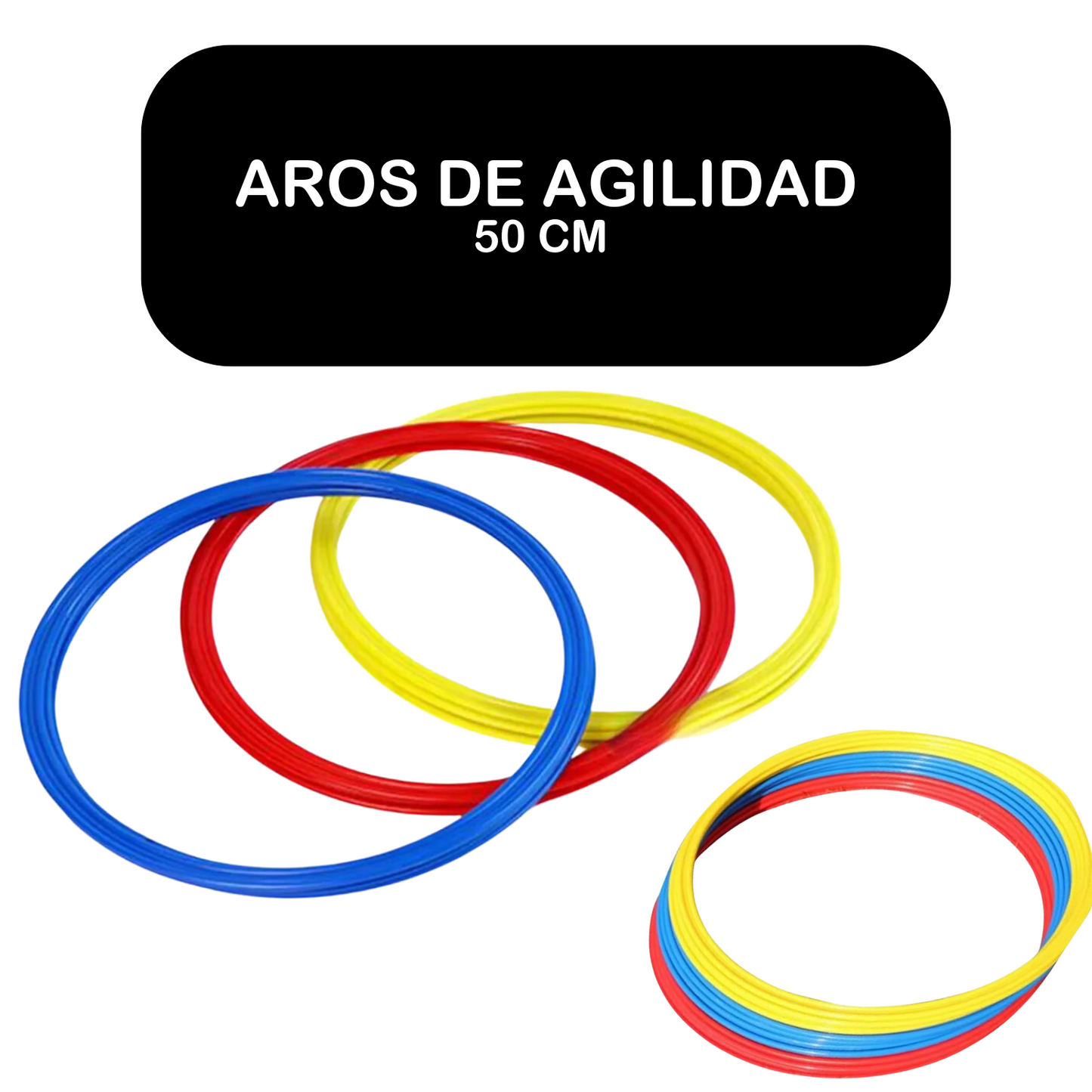 12 Aros de Agilidad Coordinación 50 cm