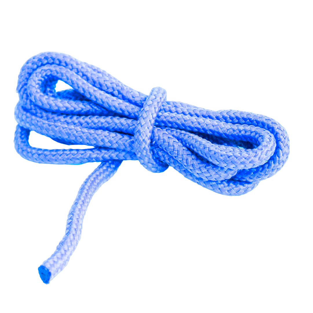 Cuerda de gimnasia rítmica de 3 metros. Resistente, con peso ideal para lanzamientos y gran flexibilidad. Perfecta para nivel escolar y entrenamiento en Chile.