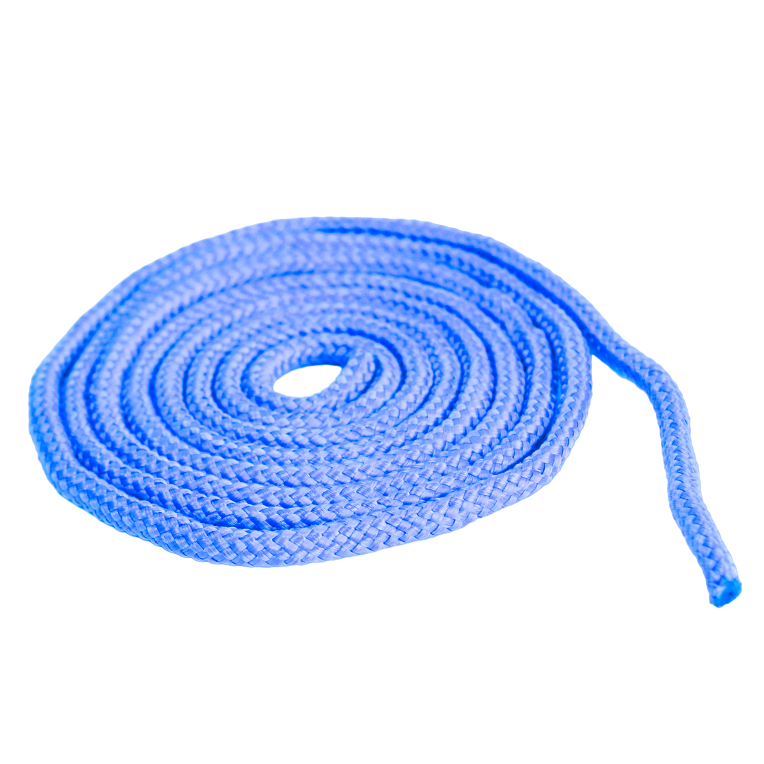 Cuerda de gimnasia rítmica de 3 metros. Resistente, con peso ideal para lanzamientos y gran flexibilidad. Perfecta para nivel escolar y entrenamiento en Chile.