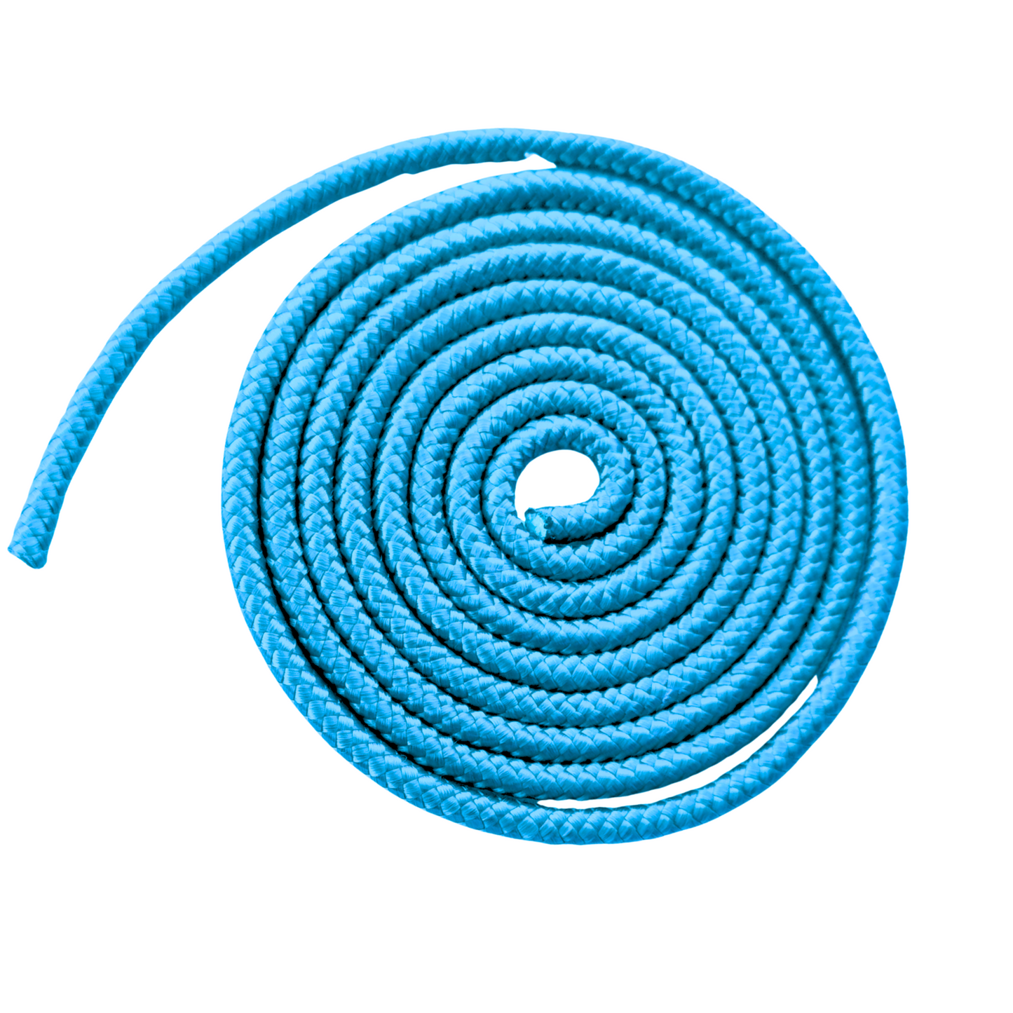 Cuerda de gimnasia rítmica de 3 metros. Resistente, con peso ideal para lanzamientos y gran flexibilidad. Perfecta para nivel escolar y entrenamiento en Chile.