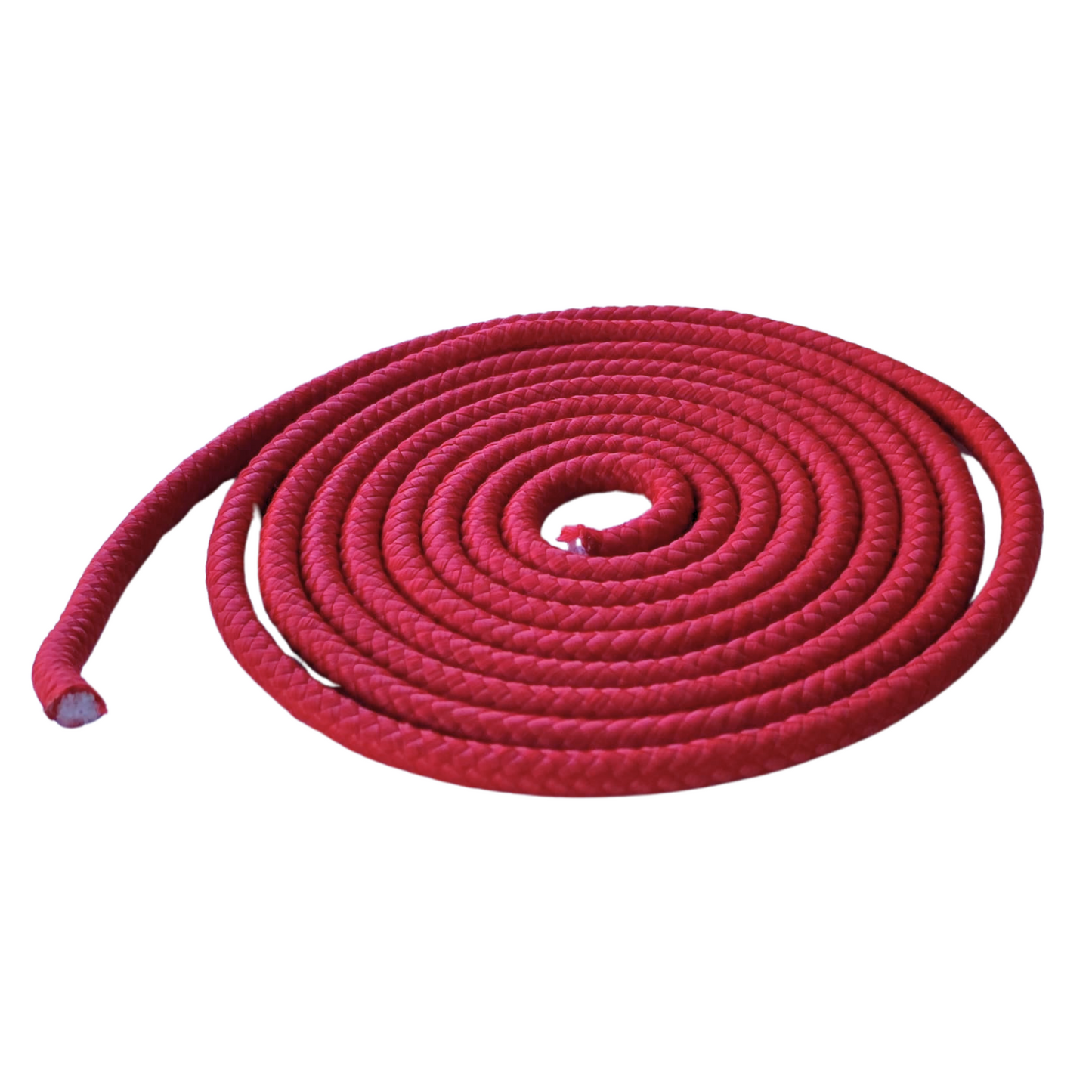 Cuerda de gimnasia rítmica de 3 metros. Resistente, con peso ideal para lanzamientos y gran flexibilidad. Perfecta para nivel escolar y entrenamiento en Chile.