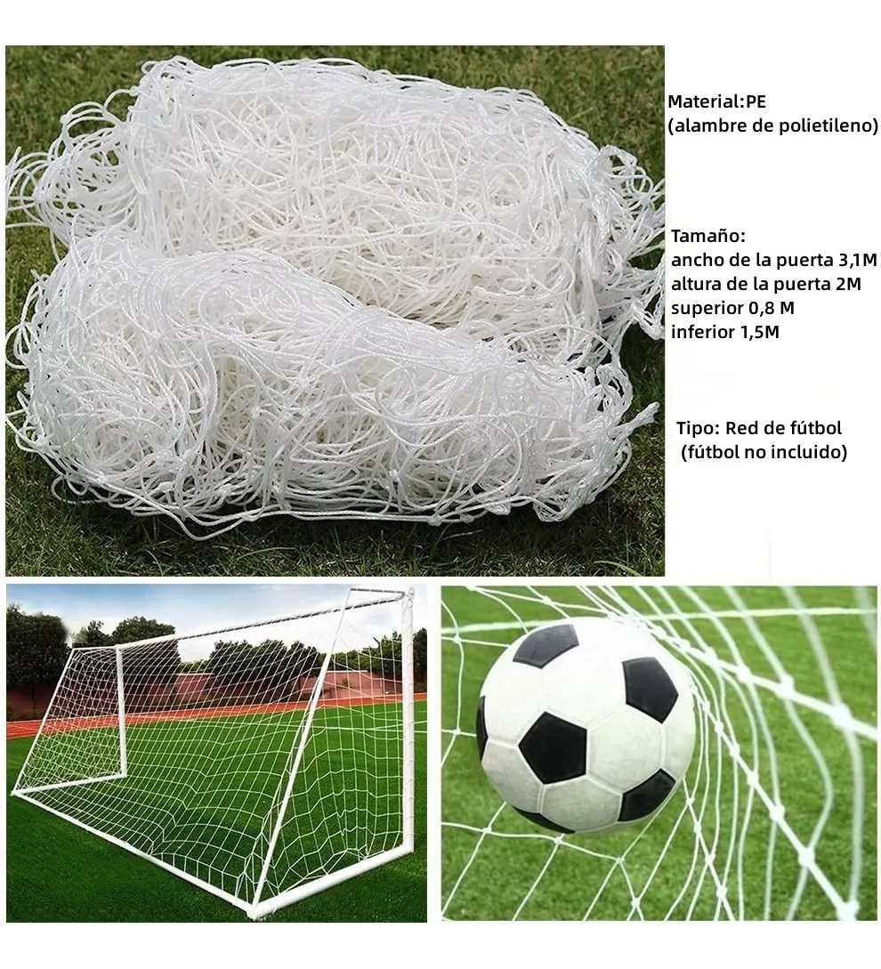 Red Malla De Baby Futbol Trenzado Eco 2x3 Mts 2 unidades