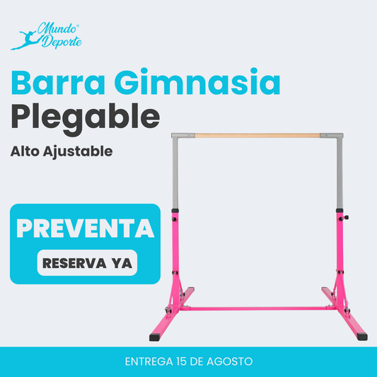 PREVENTA Barra Entrenamiento Gimnasia Plegable Altura Ajustable hasta 150 cm.