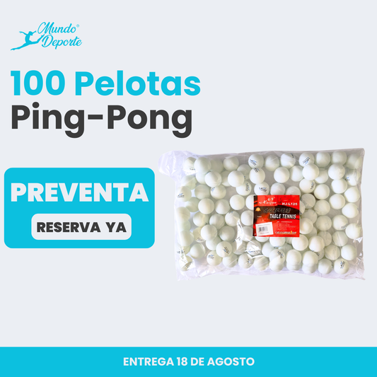 Pelotas De Ping Pong Tenis De Mesa Abs D40+ 100 Unidades PREVENTA