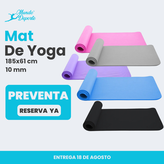 Mat de Yoga 10mm Extra Grueso | Colchoneta Pilates PREVENTA