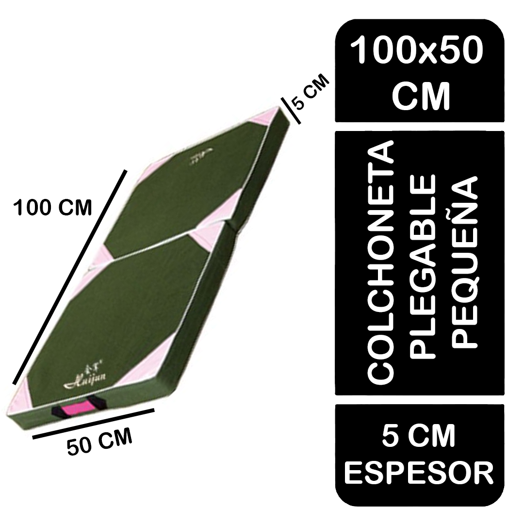 Colchoneta gimnasia plegable 100x50x5 cm