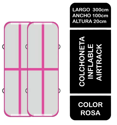 Colchoneta Inflable Airtrack 300x100cm Altura 20 cm
