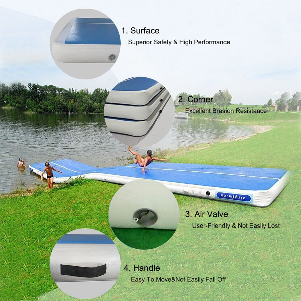 Colchoneta Inflable Airtrack 300x100 cm Altura 10cm